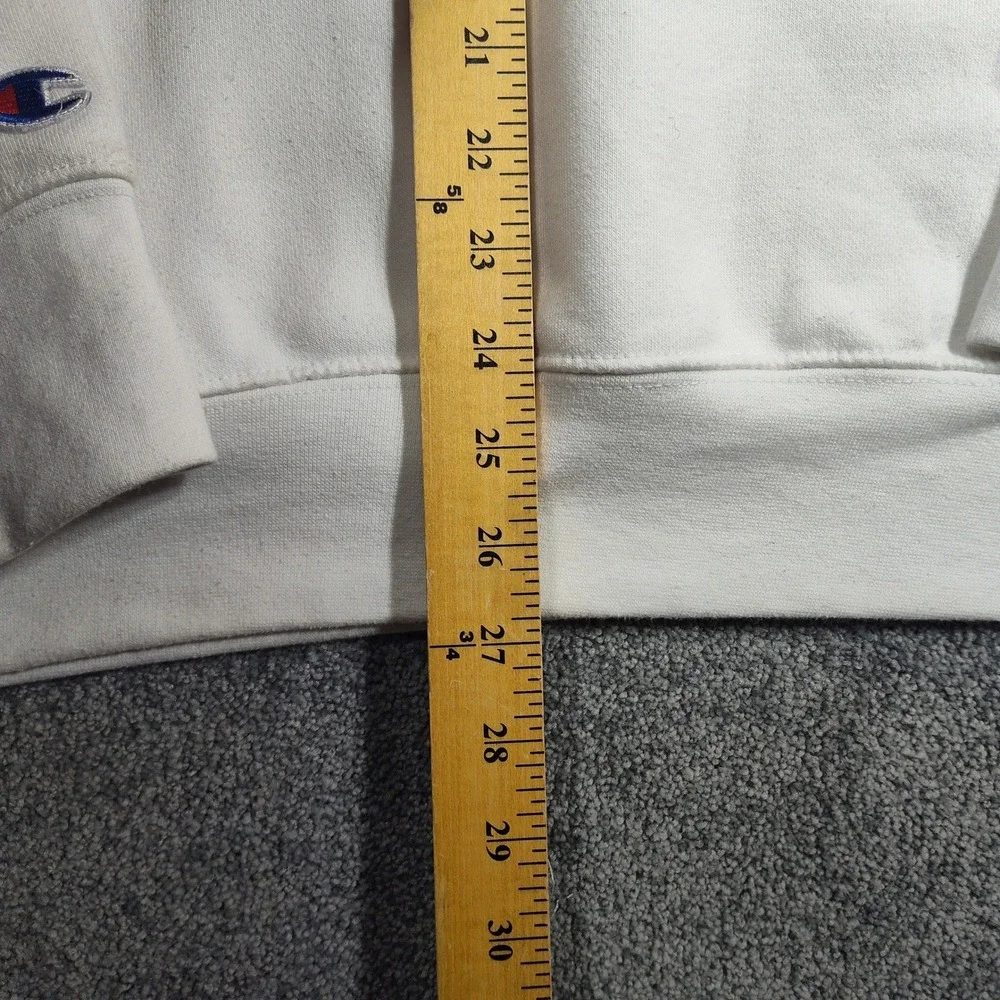 Champion Hoodie Mens XL Powerblend Pullover White Logo Good